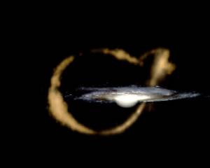 (Galaxia enana de Sagitario alrededor de la Vía Láctea.) (Foto: IAC)